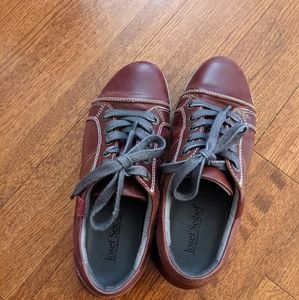 Josef Seibel burgundy leather shoes - 38